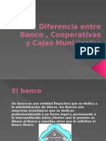 Diferencia Entre Banco Cooperativas y Cajas Municipales