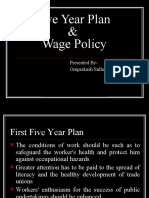 Five Year Plan & Wage Policy