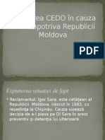 Hotărârea CEDO În Cauza Sara Împotriva Republicii Moldova