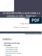 Keramika sa starohrvatskog groblja Ždrijac u Ninu