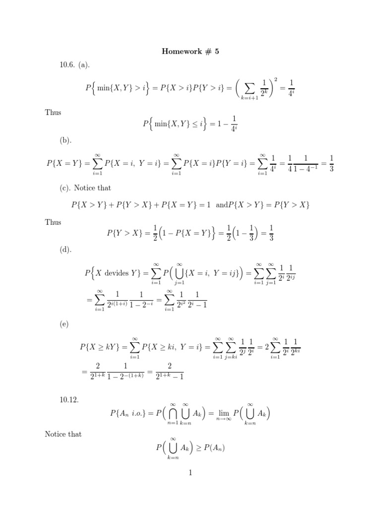 Probability Theory Exercises | PDF