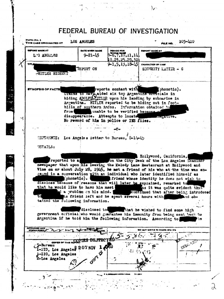 Declassified FBI documents