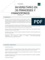 Master Estudios Francofonos UNED