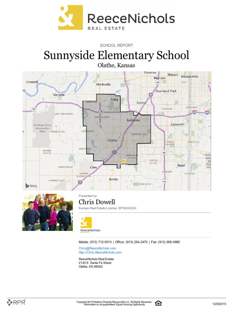 Sunnyside Elementary Olathe Report PDF Room Kitchen