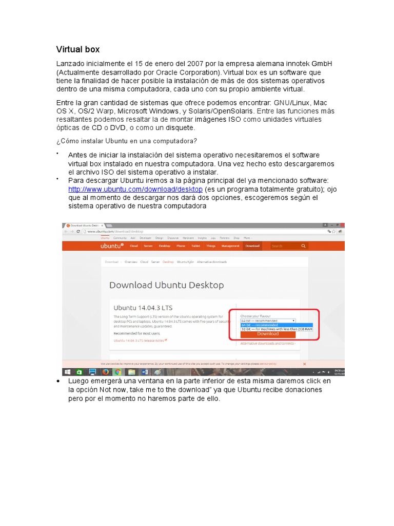 Instalar Ubuntu en VirtualBox: Guía Rápida | PDF | Software | Software ...