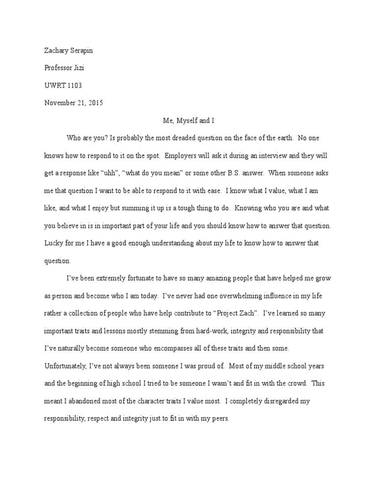 Self authorship essay picture