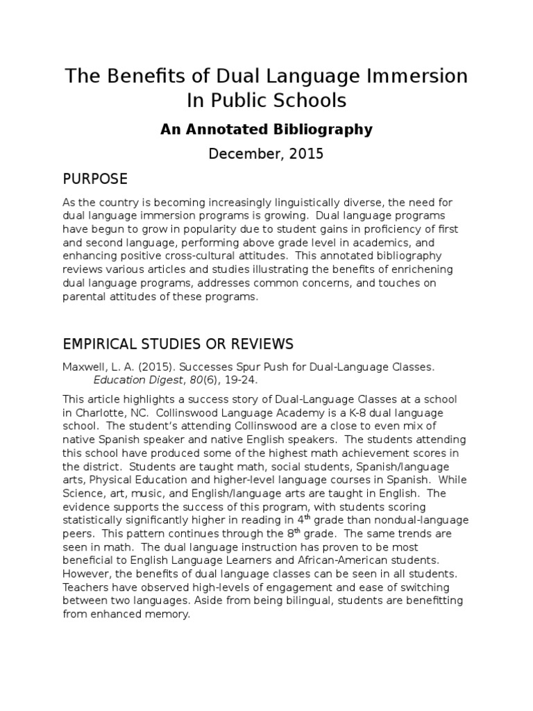 Annotated Bibliography On Inclusion In Public Schools