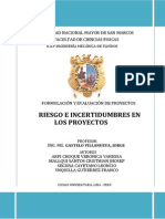 Riesgo e Incertidumbre de Un Proyecto