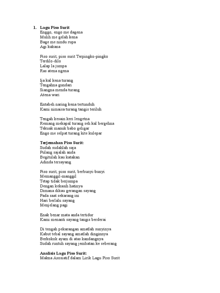 Analisis Lagu Semantik