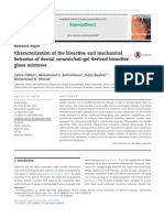 Characterization of The Bioactive and Mechanical Behavior of Dental Ceramic/sol - Gel Derived Bioactive Glass Mixtures