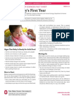 Food For Baby's First Year: Family and Consumer Sciences Fact Sheet