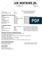 Theatre Resume d1015 - Terry Lee Watkins JR