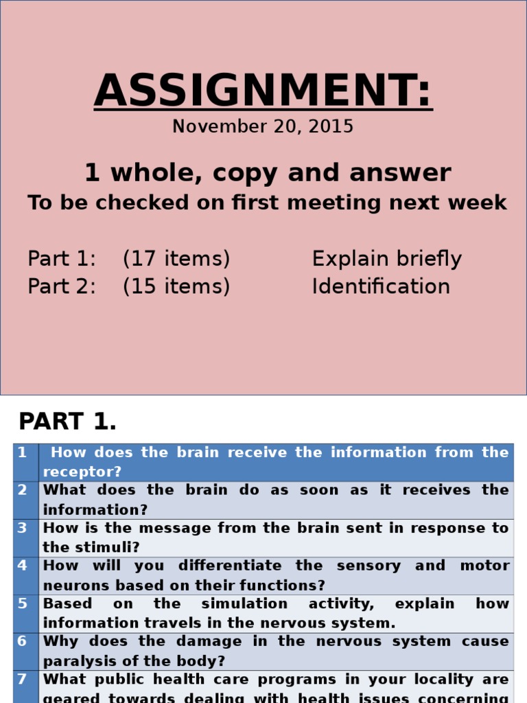 Assignment | Ovary | Endocrine System