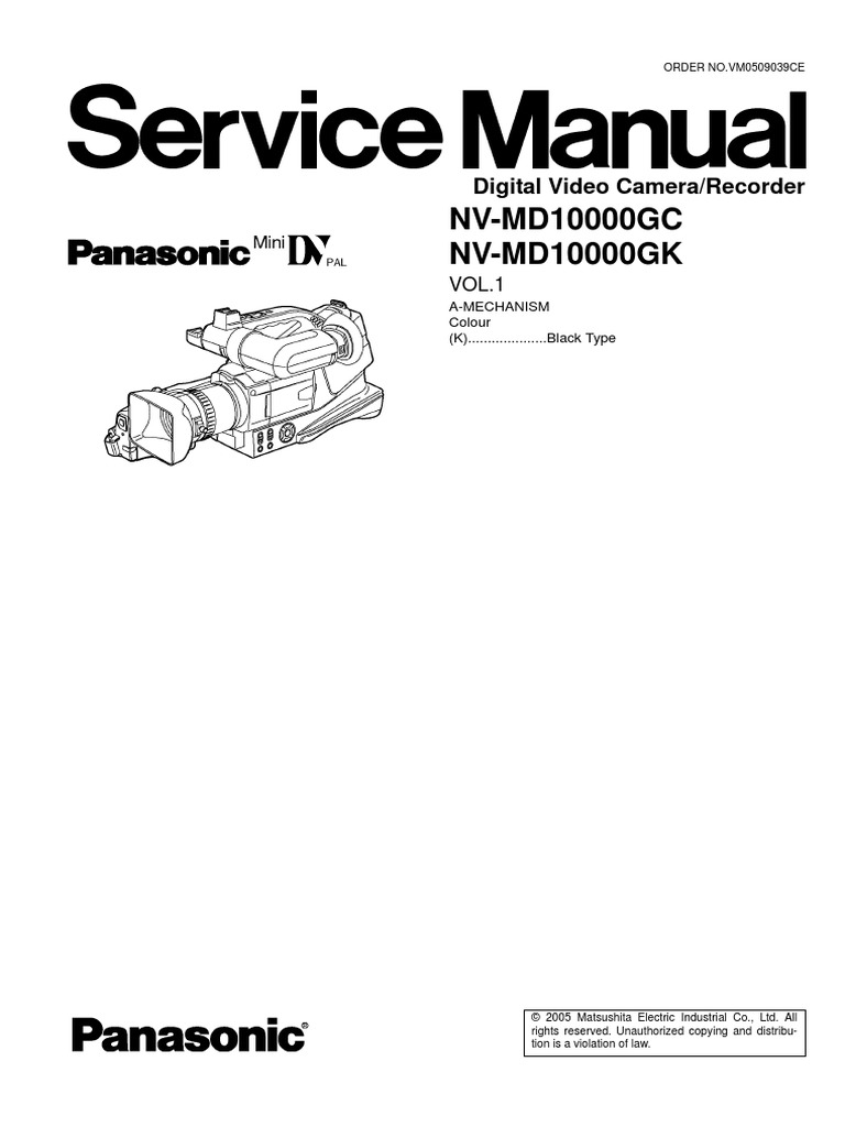 Service Manual NV-MD 10000 | PDF | Electrostatic Discharge | Electrical ...