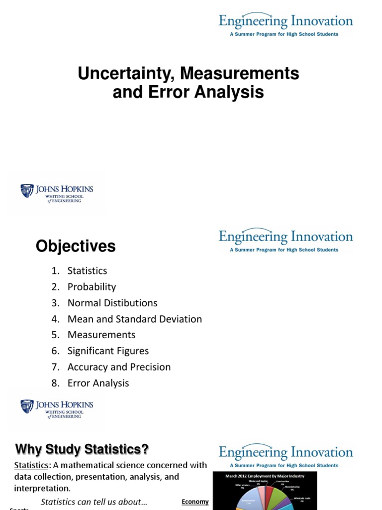 Uncertainty and Error Analysis in Statistics | PDF | Normal ...