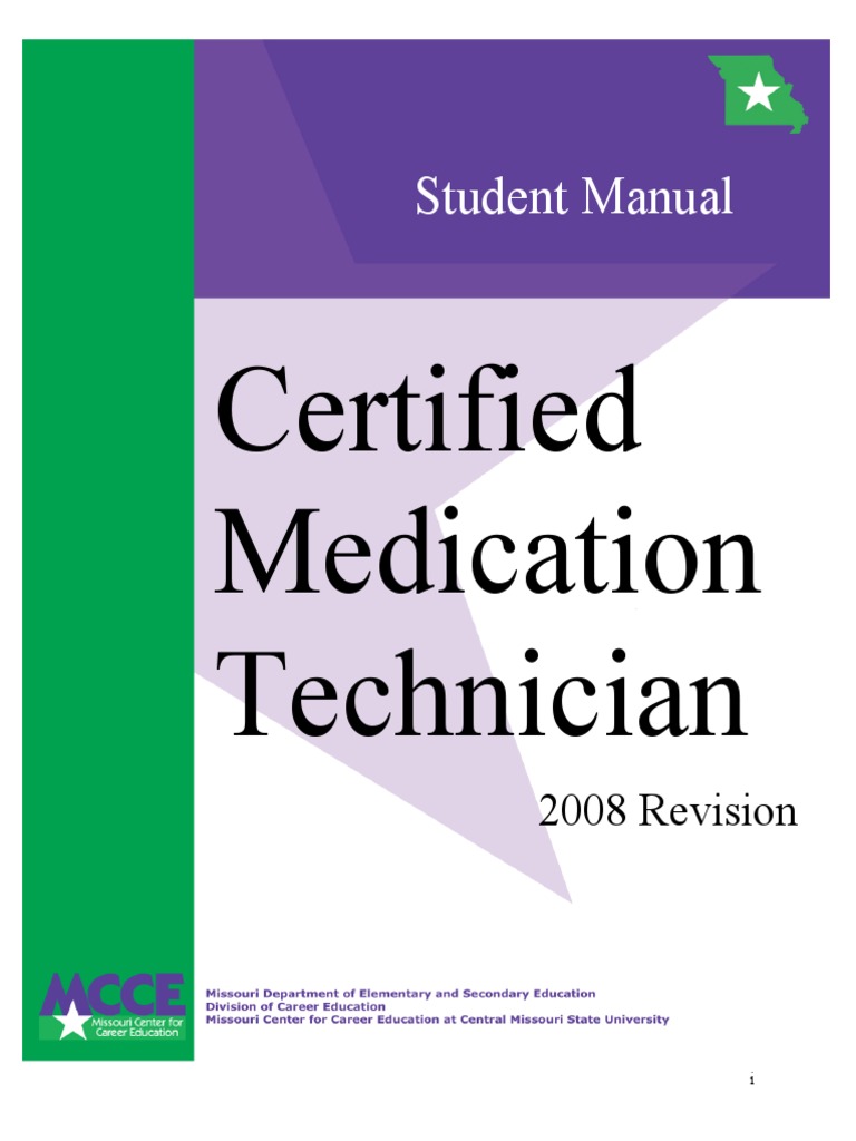 Certified Medication Technician Student Manual 2010 PDF | PDF | Nursing ...