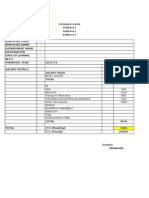 Salary Slip CTC Calculator in Excel