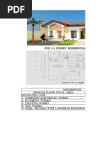 One Storey Residential Building Plan | PDF