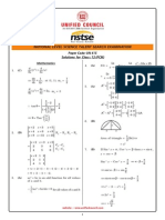 NSTSE Class-12 Solution (PCM)