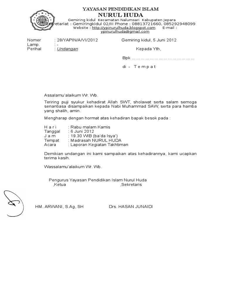 550 Contoh Undangan Pembubaran Panitia Agustusan HD