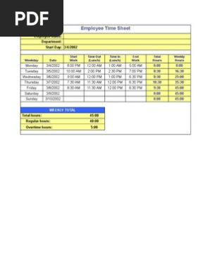 Time Sheet