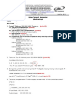 Soal Essay UTS (Konsep Subnetting)