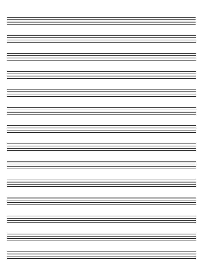 Blank Music Sheet
