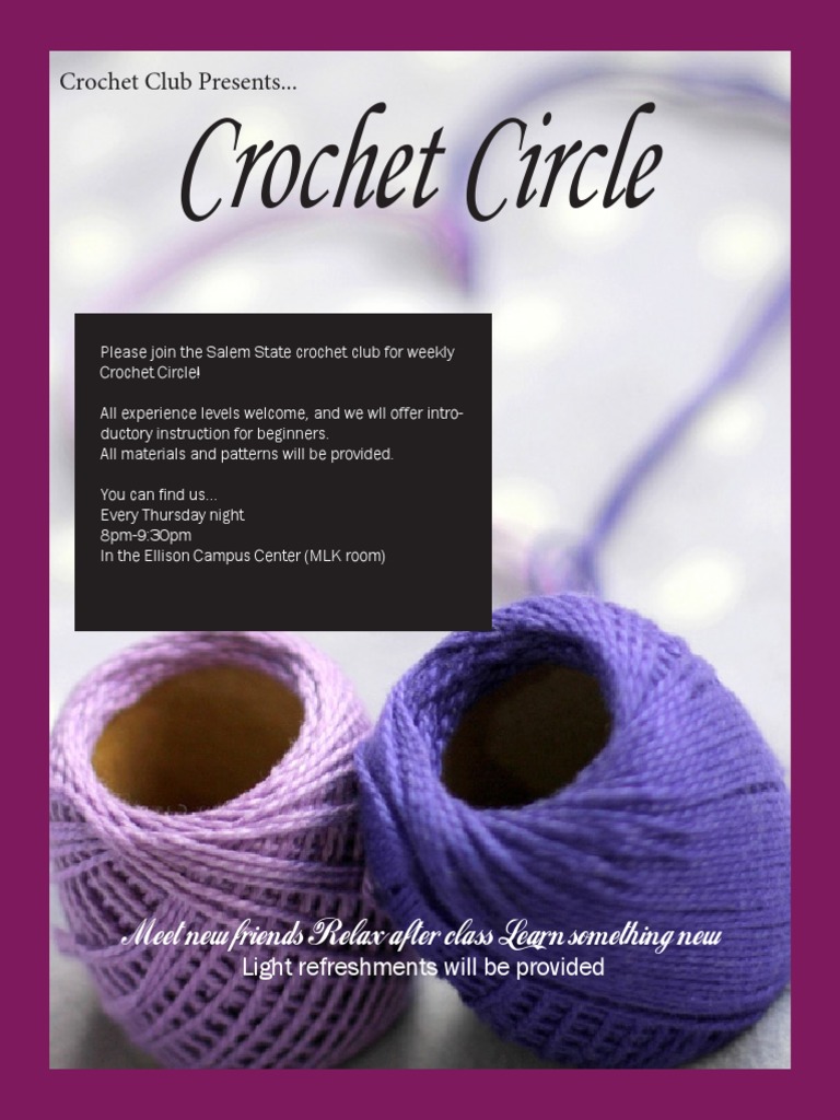 Salem State Crochet Circle Invitation | PDF | Home & Garden