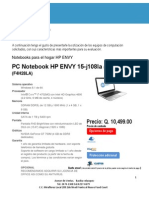 HP Envy 15-J108la