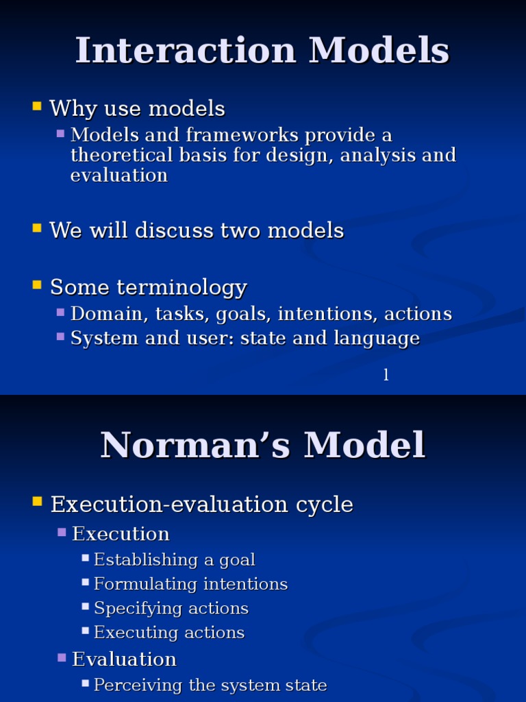 Norman's Interaction Model Explained | PDF | Computers