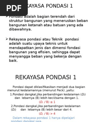 Rekayasa Pondasi 1