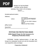 Petition for Protection Order in VAWC Case | PDF | Restraining Order ...