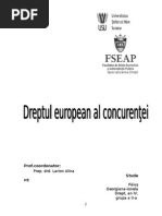 Dreptul European Al Concurenţei