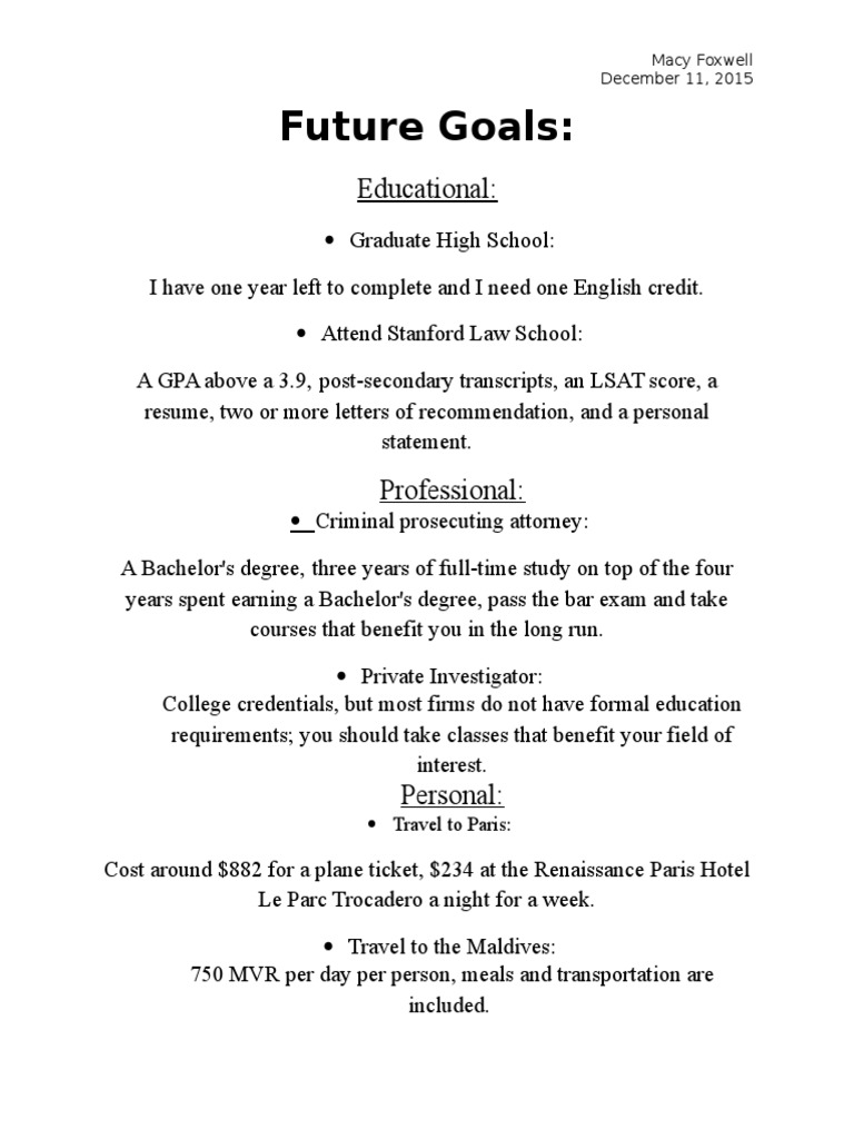 Future Goals PDF