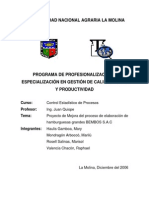 Programa de profesionalización y especialización en gestión de calidad total y productividad