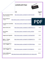 Lista de Filmes e Vídeos Postados Ressonância