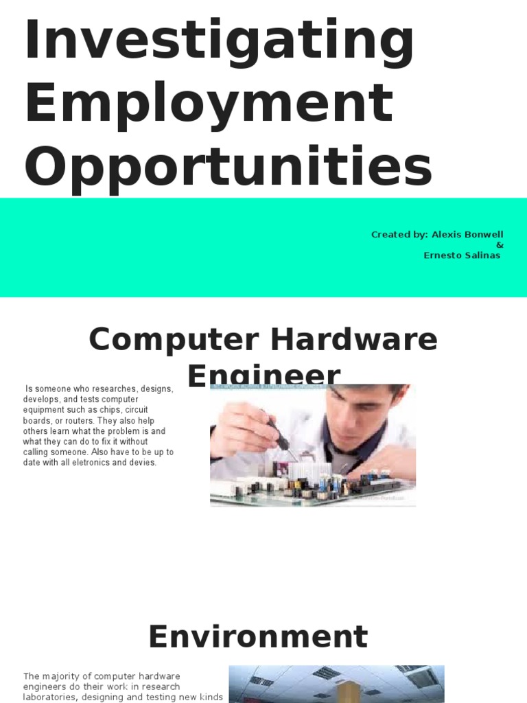 Investigating Employment Opportunities | PDF | Business | Technology ...