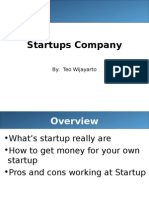 Startups Company: By: Teo Wijayarto