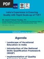 India’s Experience in Ensuring Quality with Rapid Scale-up of TVET