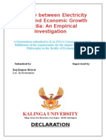 Causality Between Electricity Supply and Economic Growth in India: An Empirical Investigation