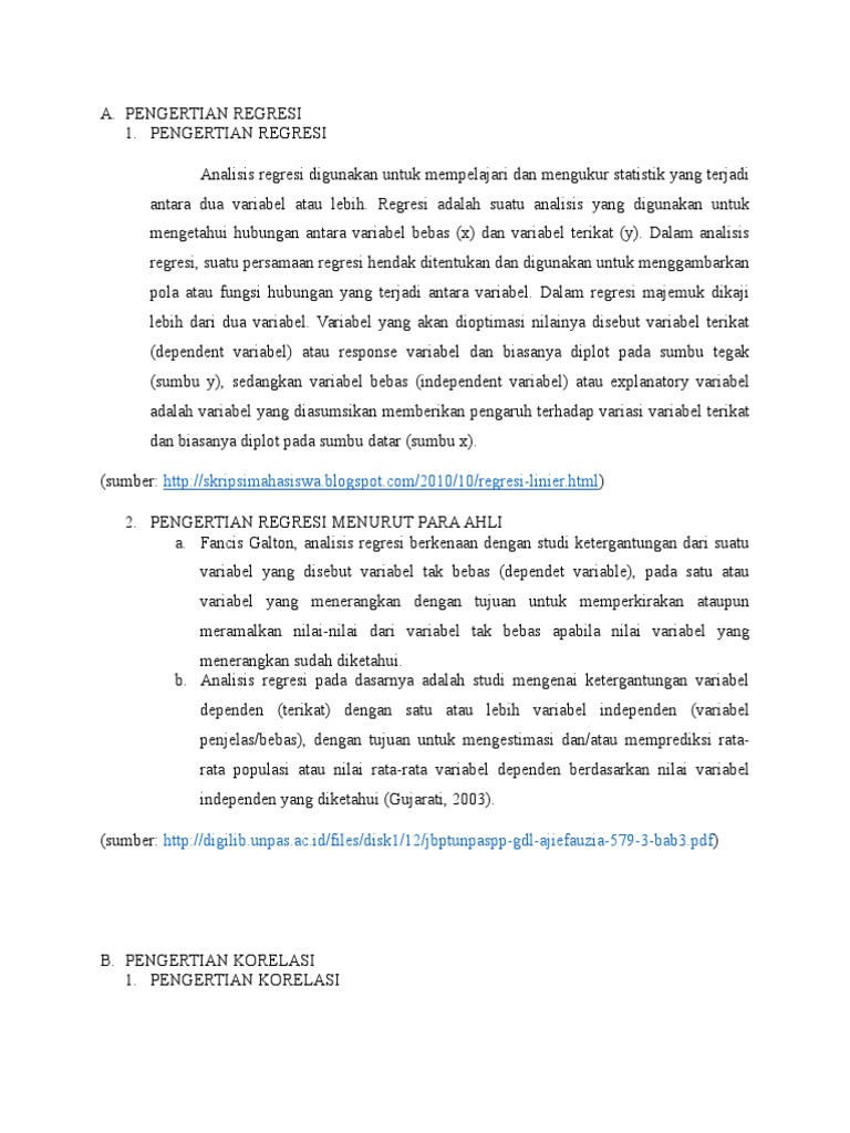 Teori Regresi Dan Korelasi