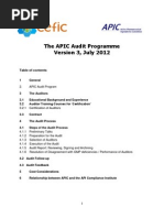 The APIC Audit Programme