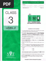 Class 3 IMO Sample Paper 2025-26 | PDF | Geometry | Mathematics