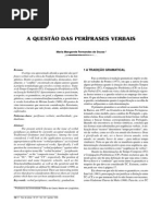 A Questão Das Perifrases Verbais - Maria Margarete F. de Sousa