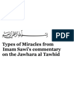 Types of Miracles From Imam Sawi S Commentary On The Jawhara Al Tawhid