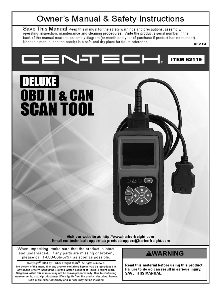 Cen-Tech (Harbor Freight) Scan Tool - 62119 | Technology | Transport