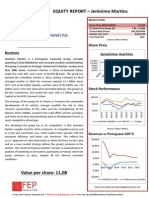 Equity Valuation Report – Jerónimo MArtins