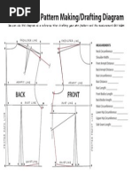 Bodice Block Pattern Diagram