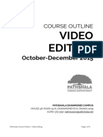 Course Outline Video Editing Fall2015