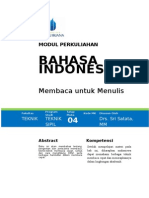 Modul 4 Membaca Untuk Menulis